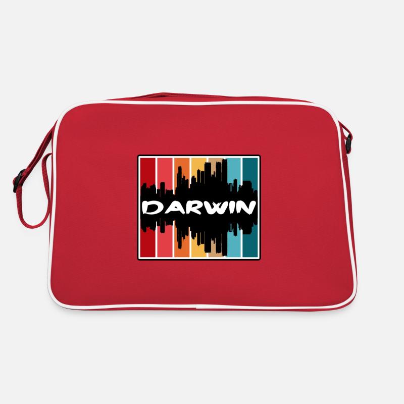 Darwin Australia Skyline Silhouette Travel Souveni Retro Bag