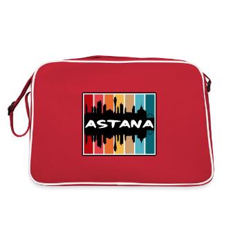 Astana Kazakhstan Skyline Silhouette Travel Souven - Sac Retro - rouge/blanc - Dos