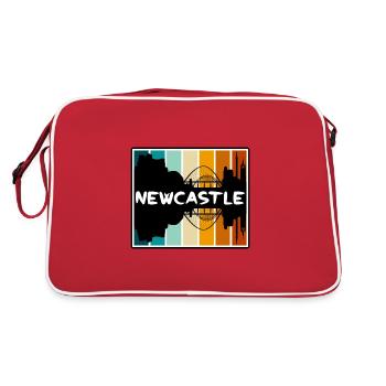 Newcastle Angleterre Skyline Silhouette Travel Souven - Sac Retro - rouge/blanc - Dos