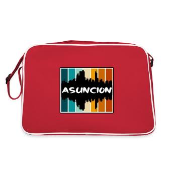Asuncion Paraguay Skyline Silhouette Voyage Souven - Sac Retro - rouge/blanc - Dos