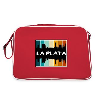 La Plata Argentina Skyline Silhouette Travel Souve - Sac Retro - rouge/blanc - Dos