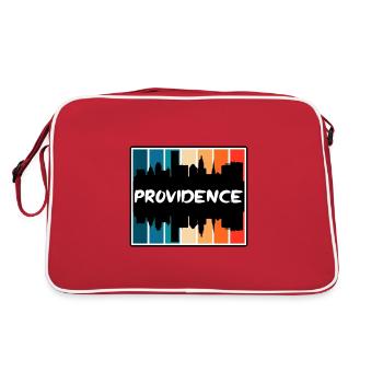 Providence Rhode Island États-Unis Skyline Silhouette Tra - Sac Retro - rouge/blanc - Dos