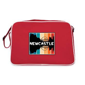 Newcastle Angleterre Skyline Silhouette Travel Souven - Sac Retro - rouge/blanc - Dos