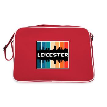 Leicester Angleterre Skyline Silhouette Travel Souven - Sac Retro - rouge/blanc - Dos