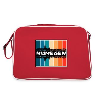 Nimègue Pays-Bas Skyline Silhouette Travel Sou - Sac Retro - rouge/blanc - Dos