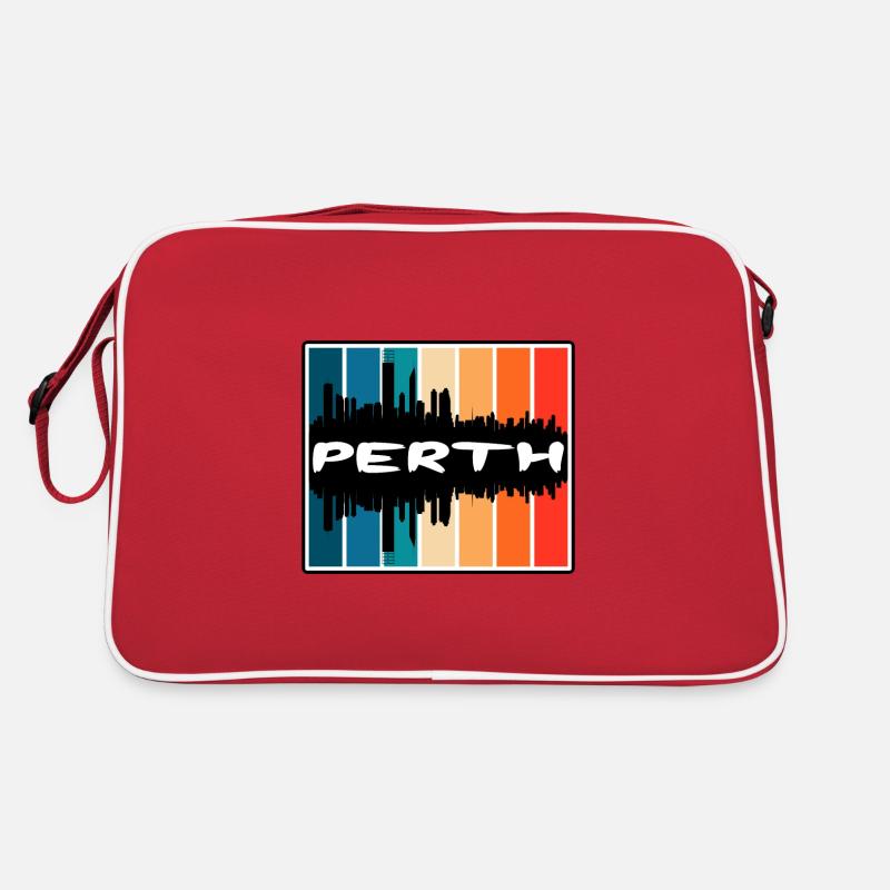 Perth Australien Skyline Silhouette Reise Souvenir Retro Tasche