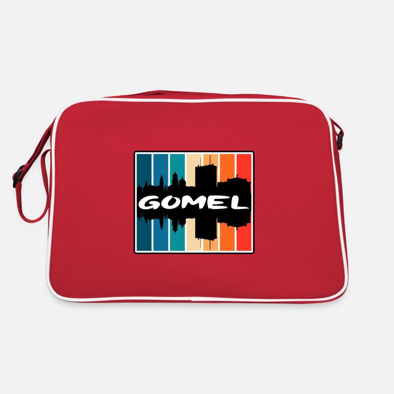 Gomel Biélorussie Skyline Silhouette Souvenir de voyage Sac Retro