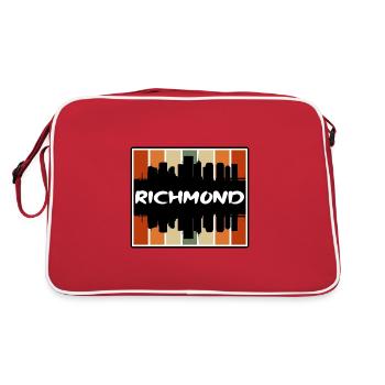 Richmond Virginia USA Skyline Silhouette Reisen So - Retro Tasche - Rot/Weiß - Hinten