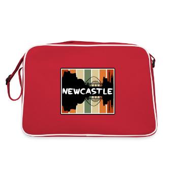 Newcastle Angleterre Skyline Silhouette Travel Souven - Sac Retro - rouge/blanc - Dos