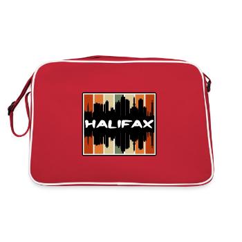 Halifax Canada Skyline Silhouette Travel Souvenir - Retro Bag - red/white - Back