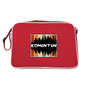 Edmonton Canada Skyline Silhouette Souvenir de voyage - Sac Retro - rouge/blanc - Dos