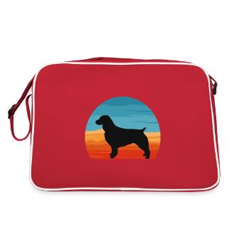 Boykin Spaniel Dog Lover Silhouette Vintage Sunset - Sac Retro - rouge/blanc - Dos