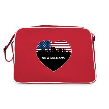 Nouvelle-Orléans Louisiane États-Unis Flag Skyline Travel Souv - Sac Retro - rouge/blanc - Dos