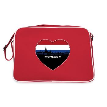 Nimègue Pays-Bas Flag Skyline Souvenir de voyage - Sac Retro - rouge/blanc - Dos