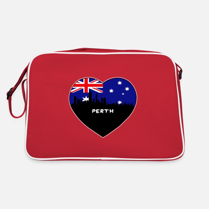 Perth Australia Flag Skyline Souvenir de voyage Sac Retro