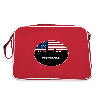 Providence Rhode Island États-Unis Flag Skyline Travel So - Sac Retro - rouge/blanc - Dos