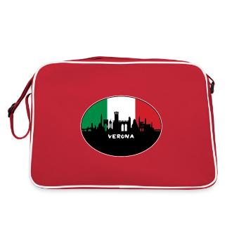 Vérone Italie Flag Skyline Souvenir de voyage - Sac Retro - rouge/blanc - Dos