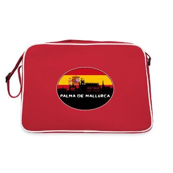 Palma de Majorque Espagne Flag Skyline Silhouette Tr - Sac Retro - rouge/blanc - Dos