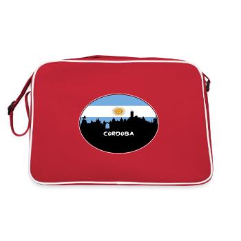 Cordoue Argentine Drapeau Skyline Silhouette Travel - Sac Retro - rouge/blanc - Dos