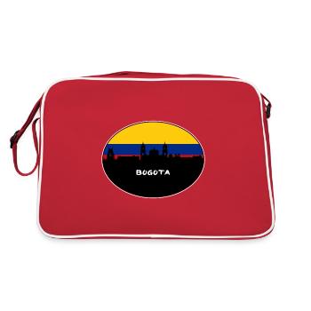 Bogota Colombie Drapeau Skyline Voyage Silhouette - Sac Retro - rouge/blanc - Dos