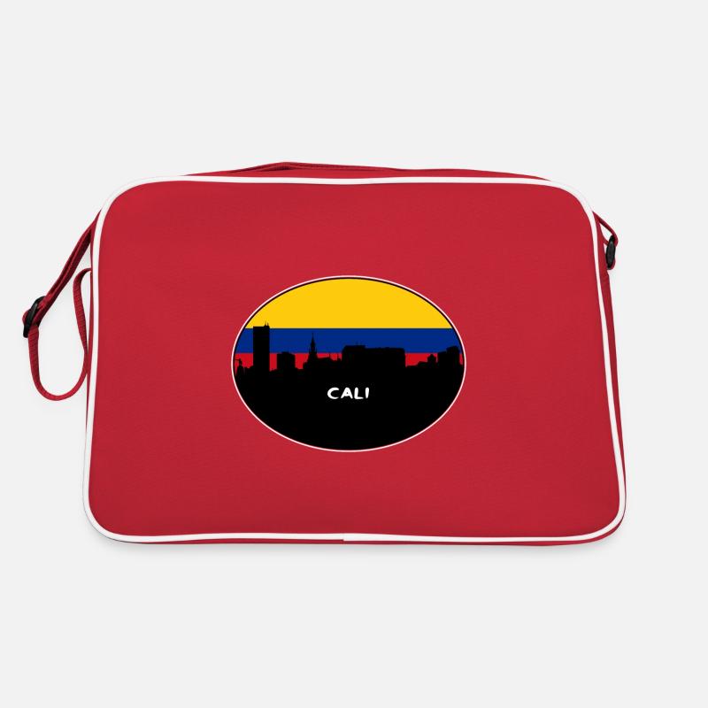 Cali Colombie Drapeau Skyline Voyage Silhouette Sac Retro