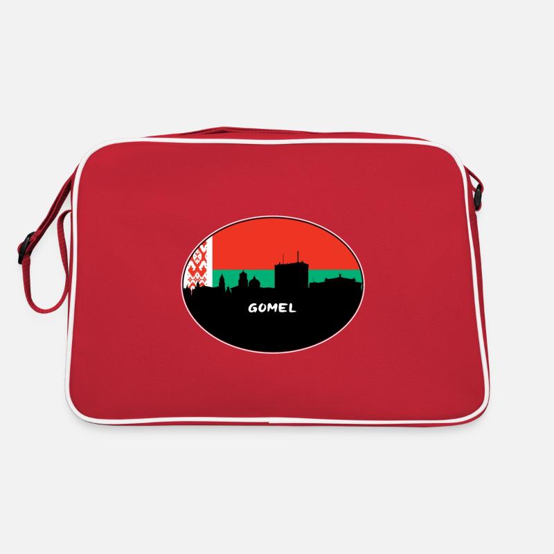 Gomel Belarus Flag Skyline Silhouette Travel Retro Bag