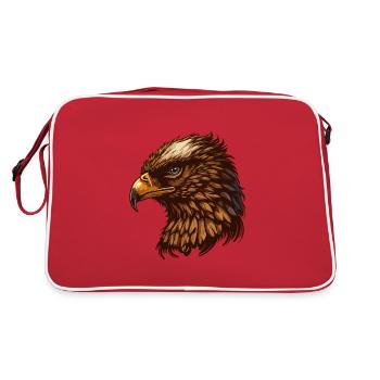 Illustration de bande dessinée Imperial Eagle Head - Sac Retro - rouge/blanc - Dos