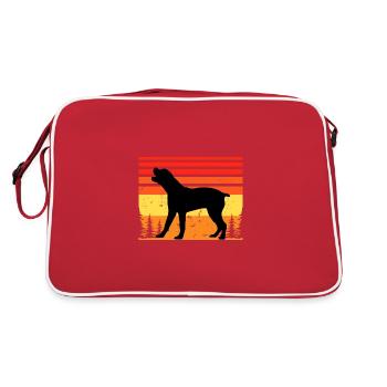 Boerboel Dog Lover Silhouette Vintage Sunset - Sac Retro - rouge/blanc - Dos
