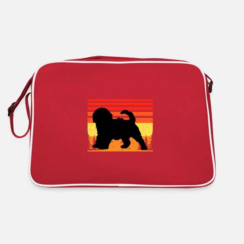 Cockapoo Dog Lover Silhouette Vintage Sunset Sac Retro