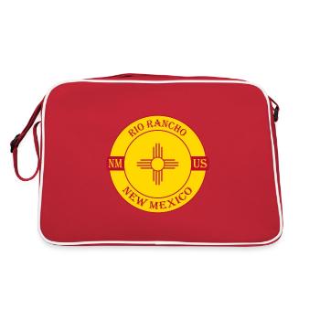 Rio Rancho Nouveau-Mexique Flag USA Badge souvenir - Sac Retro - rouge/blanc - Dos