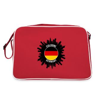 Cologne Skyline Allemagne Flag Souvenir de voyage - Sac Retro - rouge/blanc - Dos
