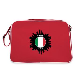 Prato Skyline Italie Flag Souvenir de voyage - Sac Retro - rouge/blanc - Dos