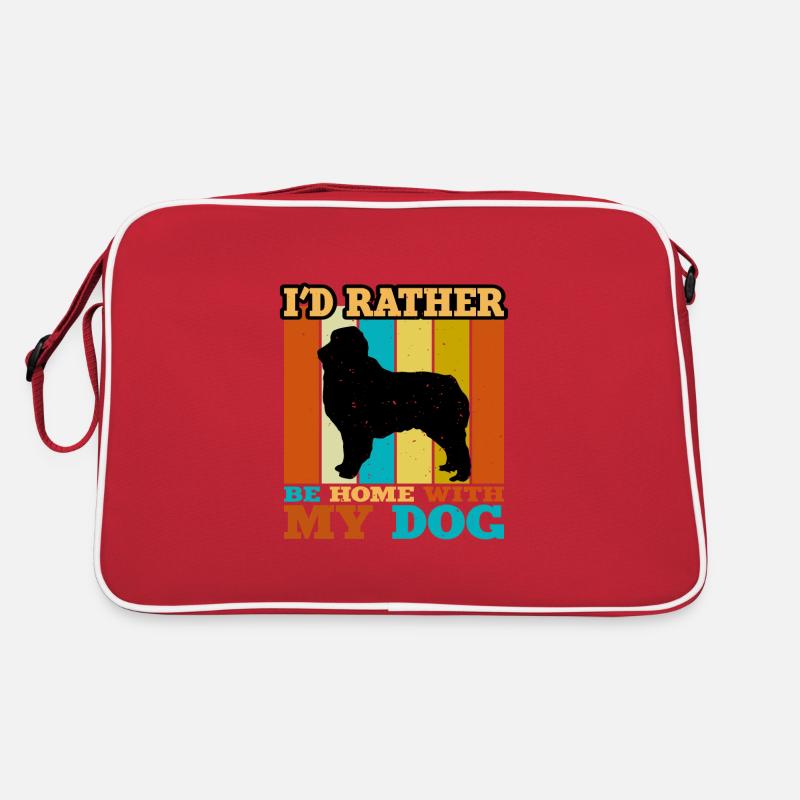 Austrealian Shephard Hund Silhouette Retro Sunset Retro Tasche