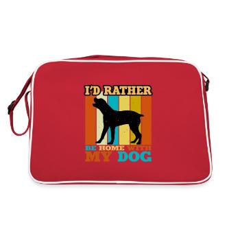 Boerboel Dog Lover Silhouette Vintage Sunset - Sac Retro - rouge/blanc - Dos