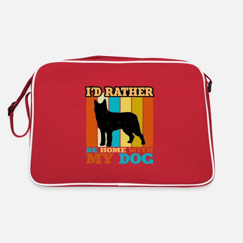 Bouvier Des Ardennes Dog Silhouette Retro Sunset Retro Bag