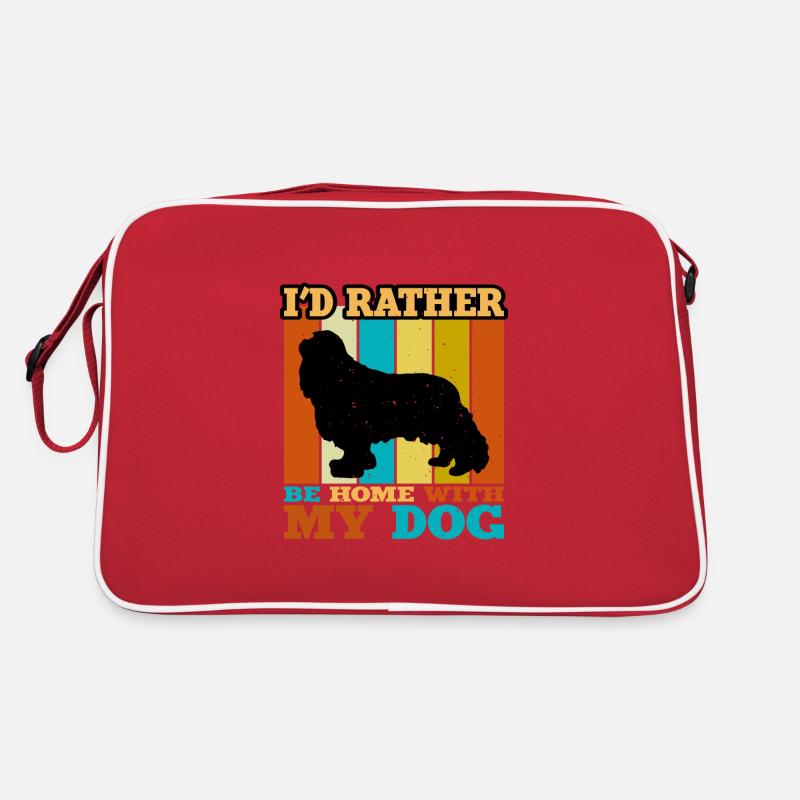 Cavalier King Charles Spaniel Silhouette de chien Sac Retro