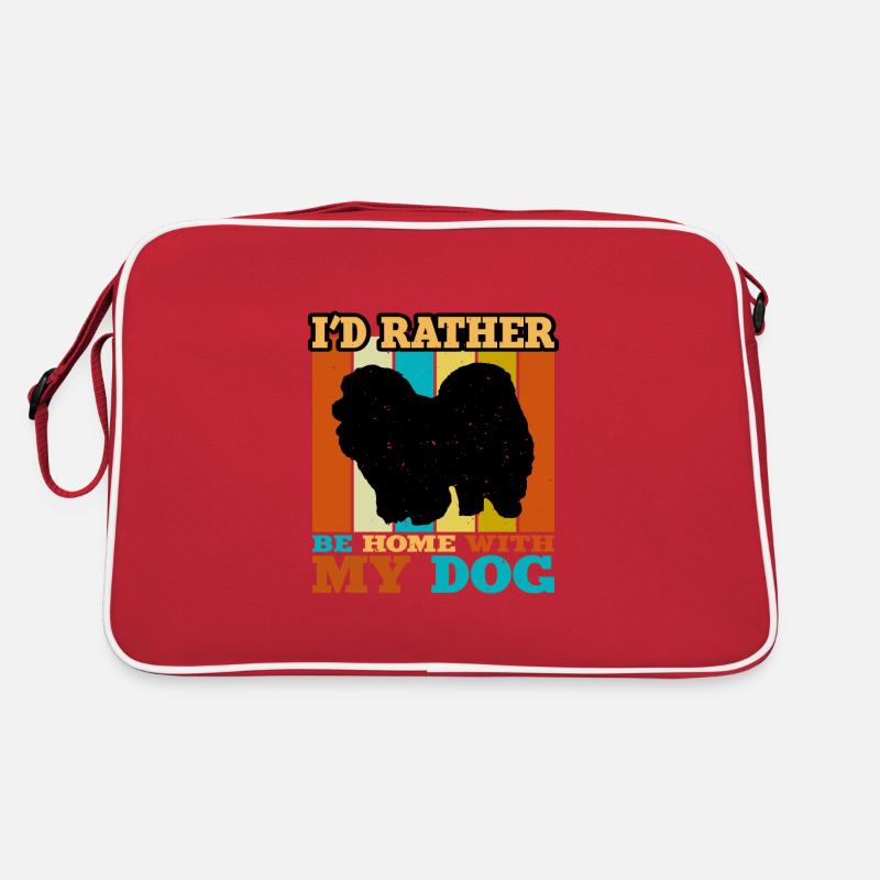 Chow Chow Dog Lover Silhouette Vintage Sunset Retro Bag