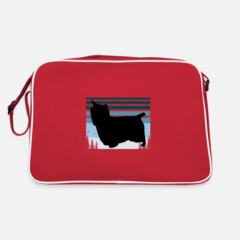 Australian Silky Terrier Dog Silhouette Retro Sun Sac Retro
