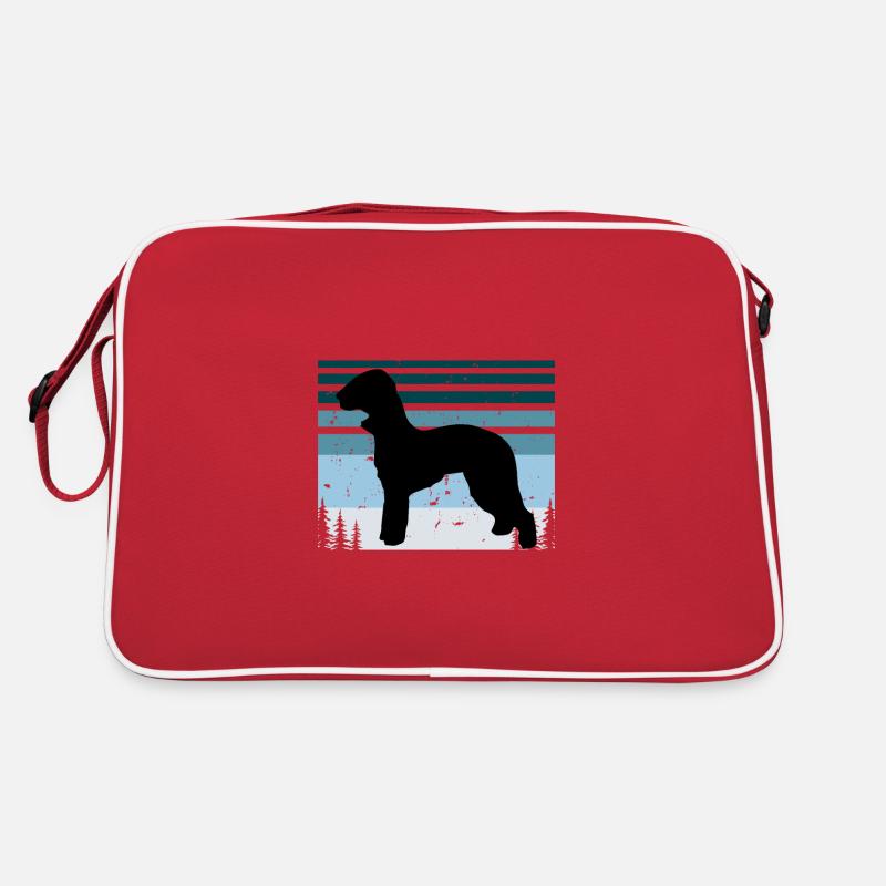 Bedlington Terrier Chien Silhouette Rétro Coucher de soleil Sac Retro