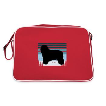 Bergamasco Dog Lover Silhouette Vintage Sunset - Sac Retro - rouge/blanc - Dos