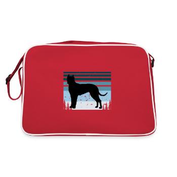 Cordoba Fighting Dog Lover Silhouette Retro Sunset - Retro Bag - red/white - Back