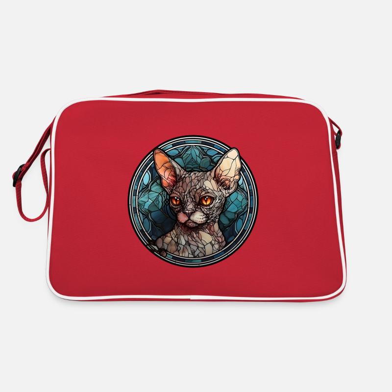 Devon Rex Cat Breed Watercolor Glass Retro Bag