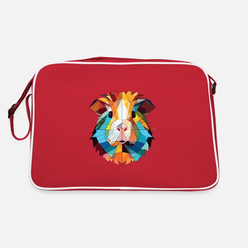 Cochon d’Inde Aquarelle colorée Illustration d’animaux Sac Retro