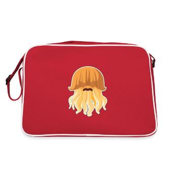 Lions crinière méduse dessin animé kawaii illustration - Sac Retro - rouge/blanc - Dos