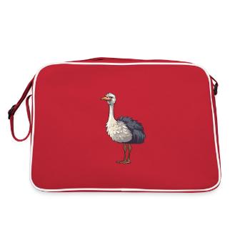 Illustration de l’aquarelle Kawaii Cartoon Kawaii - Sac Retro - rouge/blanc - Dos