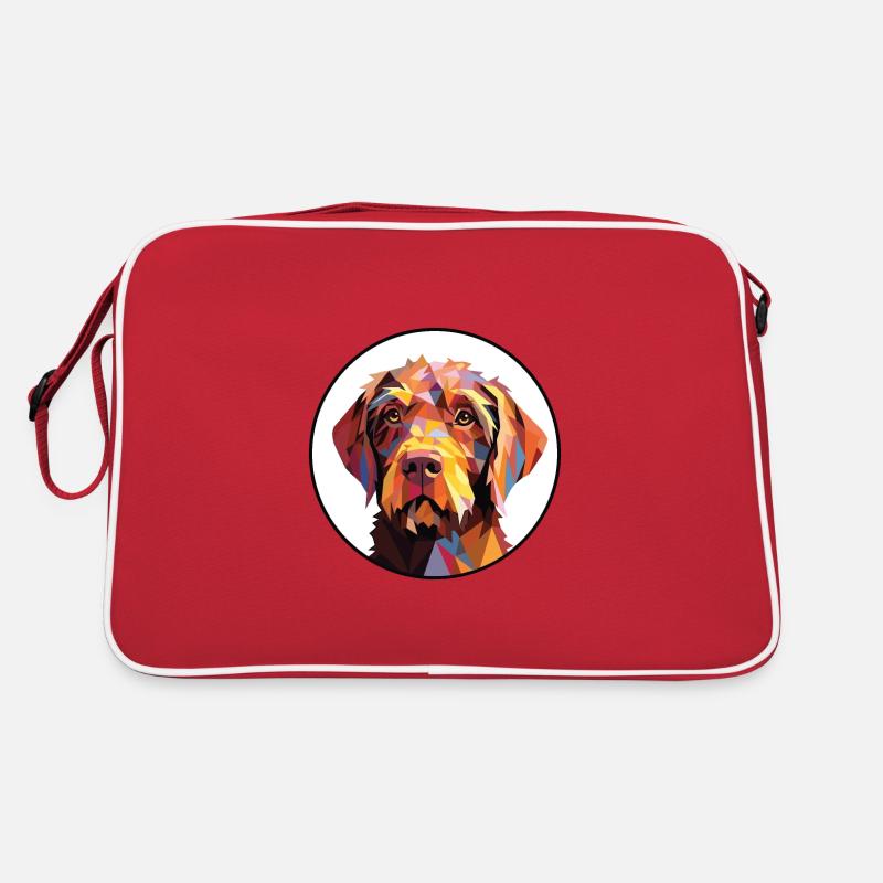 Pointage à poil dur Griffon chien race aquarelle Sac Retro