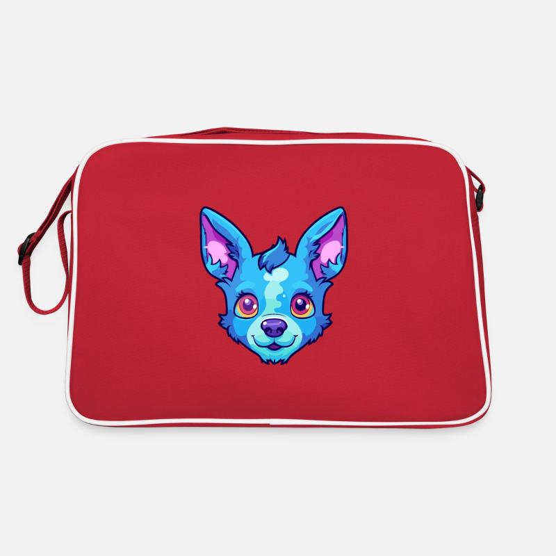 Blue Heeler Hunderasse Cartoon Kawaii Illustration Retro Tasche