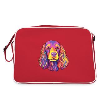 Boykin Épagneul Chien Race Cartoon Kawaii Illustrati - Sac Retro - rouge/blanc - Dos