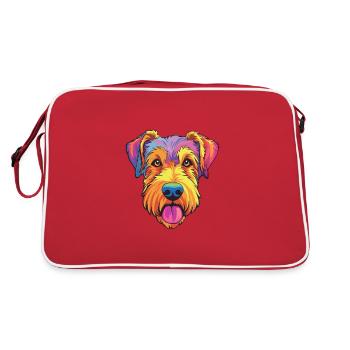 Chien de chasse allemand Terrier race de chien Cartoon Kawaii Il - Sac Retro - rouge/blanc - Dos