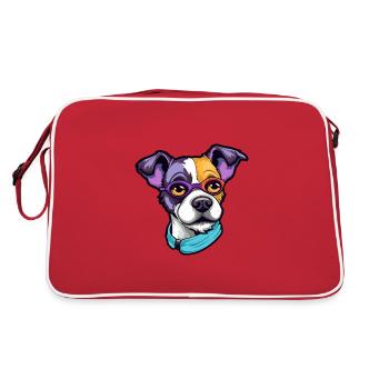 Teddy Roosevelt Terrier chien race Cartoon Kawaii I - Sac Retro - rouge/blanc - Dos